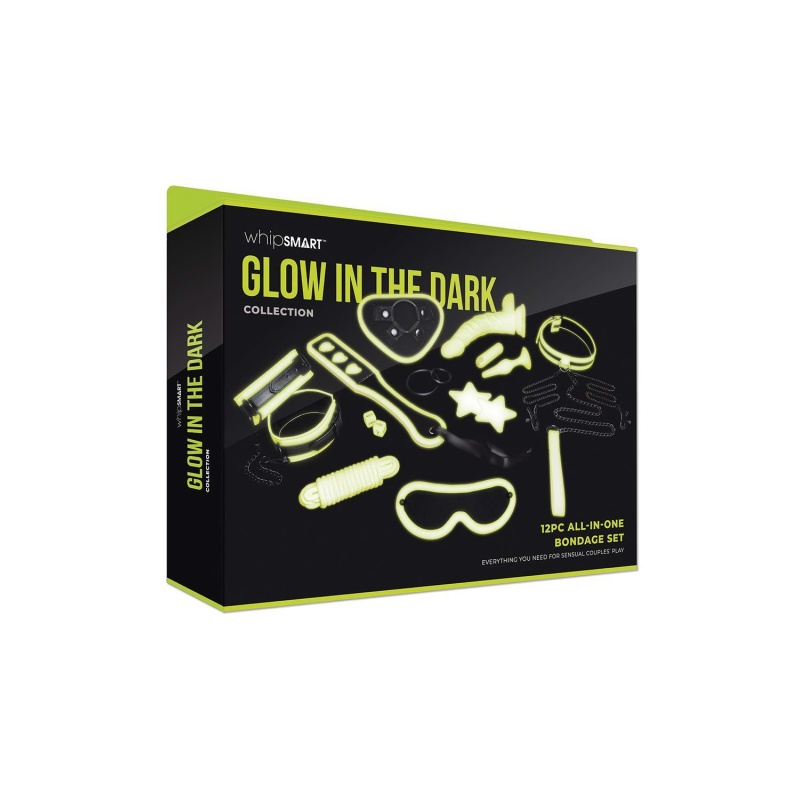 WHIPSMART 12 PCS GLOW IN THE DARK ALL-IN ONE BONDAGE SET - 1