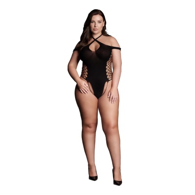 Leda XIII - Body with Crossed Neckline and Off Shoulder Straps - Plus Size - 1