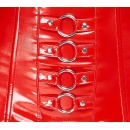 Vinyl Suspender Straps red S - 6