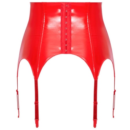 Vinyl Suspender Straps red S - 8
