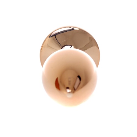 Korek analny Jewellery Red Gold Plug Rose Pink - stal nierdzewna, kształt anatomiczny, 7 cm x 2,7 cm - 5