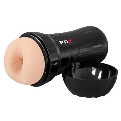 Masturbator analny PDX Extreme Wet Bussies Super Bangin' Butthole – samosmarująca wkładka Fanta Flesh (TPR), regulacja ssania, 2 - 1 2