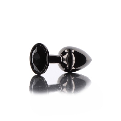 Duży aluminiowy korek analny Diamond Jewel L – długość 9,5 cm, średnica 4,1 cm - 1