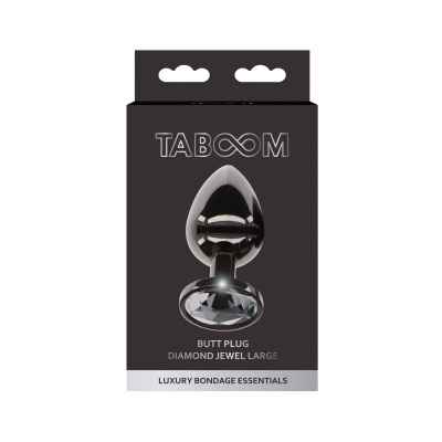 Duży aluminiowy korek analny Diamond Jewel L – długość 9,5 cm, średnica 4,1 cm - 1 2