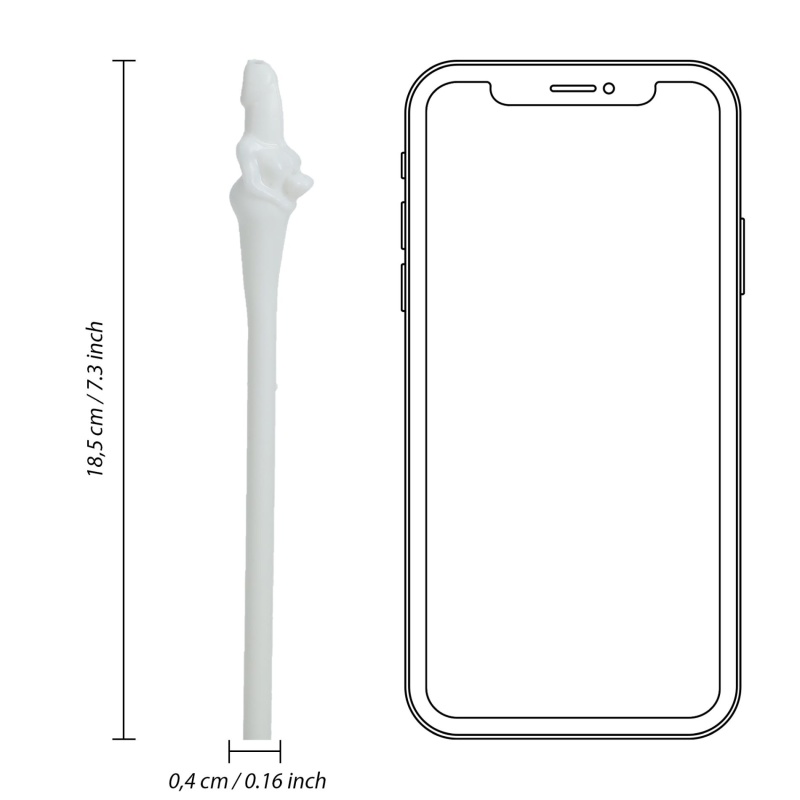 Bride Straws White - białe słomki na wieczór panieński z polietylenu (PE) - 3