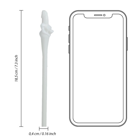 Bride Straws White - białe słomki na wieczór panieński z polietylenu (PE) - 3