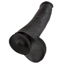Dildo XXL Cock with Balls 15" Dark — realistyczny, z podstawą ssącą i jądrami, 38,1 cm, Ø7,6 cm - 6