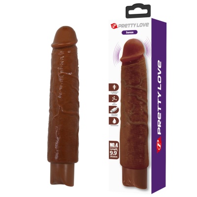 Soren Realistyczny Wibrator Dildo (Brown Edition) - 10 trybów wibracji, mocny silnik, USB Type-C, wodoodporny, smukły profil - 1