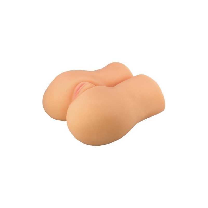 Masturbator Hallie z podwójnym wejściem i wibracją sterowaną pilotem, materiał TPE X5 Plus, długość 29,8 cm, długość użytkowa 22 - 4