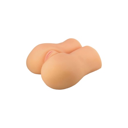 Masturbator Hallie z podwójnym wejściem i wibracją sterowaną pilotem, materiał TPE X5 Plus, długość 29,8 cm, długość użytkowa 22 - 4