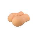 Masturbator Hallie z podwójnym wejściem i wibracją sterowaną pilotem, materiał TPE X5 Plus, długość 29,8 cm, długość użytkowa 22 - 4