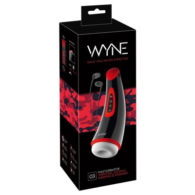 Masturbator WYNE 03 – automatyczny, 7 trybów wibracji, 3 tryby ssania, podgrzewanie do 40°C, głębokość wprowadzenia 12 cm - 1
