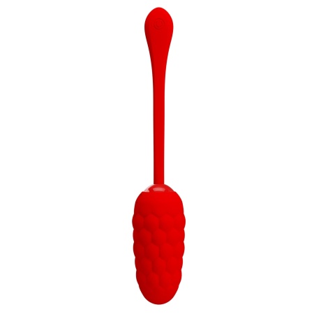 Jajko wibrujące Marina Egg Red - silikonowe, 12 funkcji wibracji, 7,5 cm - 5