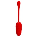 Jajko wibrujące Marina Egg Red - silikonowe, 12 funkcji wibracji, 7,5 cm - 5