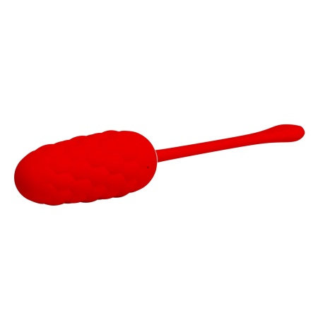 Jajko wibrujące Marina Egg Red - silikonowe, 12 funkcji wibracji, 7,5 cm - 6