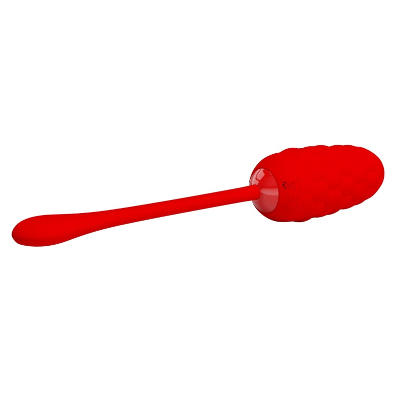 Jajko wibrujące Marina Egg Red - silikonowe, 12 funkcji wibracji, 7,5 cm - 7