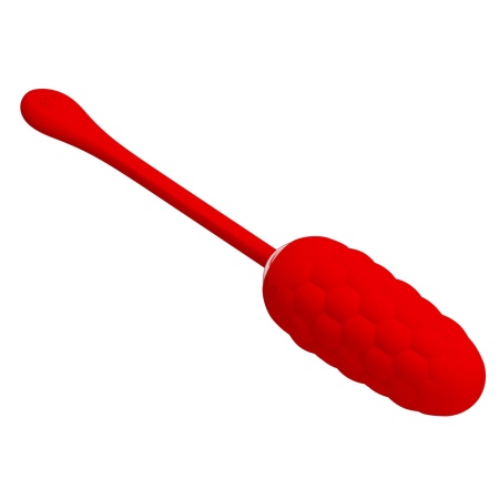Jajko wibrujące Marina Egg Red - silikonowe, 12 funkcji wibracji, 7,5 cm - 9