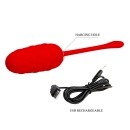 Jajko wibrujące Marina Egg Red - silikonowe, 12 funkcji wibracji, 7,5 cm - 12
