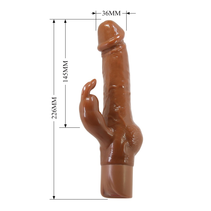 Ellison Brown - Wibrator Króliczek TPE z Podwójną Stymulacją, 22,6 cm, USB-C, 10 Trybów Wibracji - 6