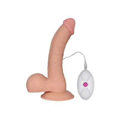 Wibrator z przyssawką The Ultra Soft Dude Vibrating 8,8 cala (22,4 cm) – TPE, wibracje, realistyczny - 1 2