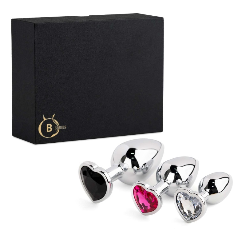 Jewellery - Silver Heart PLUG - SET - 1