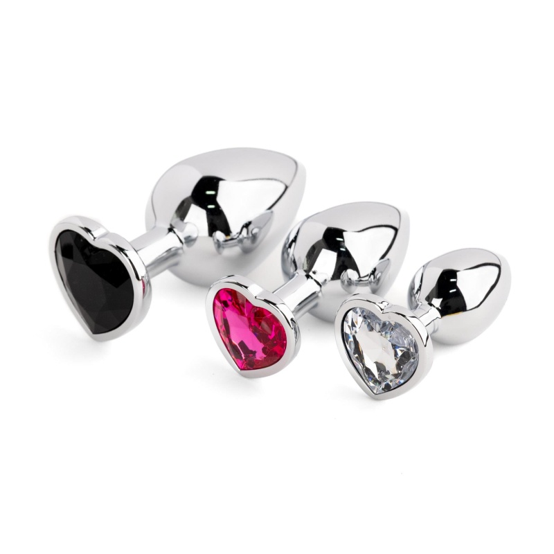 Jewellery - Silver Heart PLUG - SET - 2