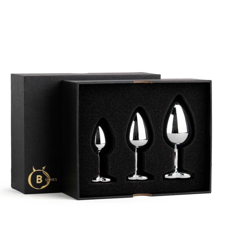 Jewellery - Silver Heart PLUG - SET - 8