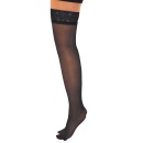 Satin Touch 20D Stay Ups Black - 4