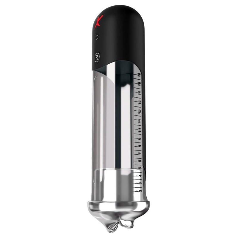 Automatyczna pompa penisowa PEE Blowjob Power Pump z 2 trybami ssania, przezroczystym cylindrem ze skalą pomiarową i silikonowym - 3