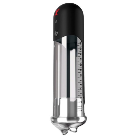 Automatyczna pompa penisowa PEE Blowjob Power Pump z 2 trybami ssania, przezroczystym cylindrem ze skalą pomiarową i silikonowym - 3