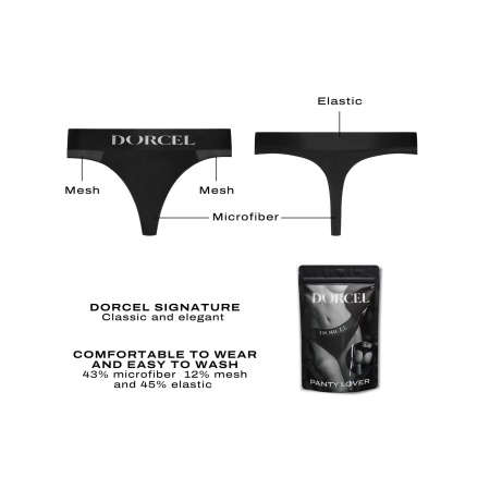 Stringi z kieszonką na wibrator Panty Lover S - regulowany pas, rozmiar S - 4