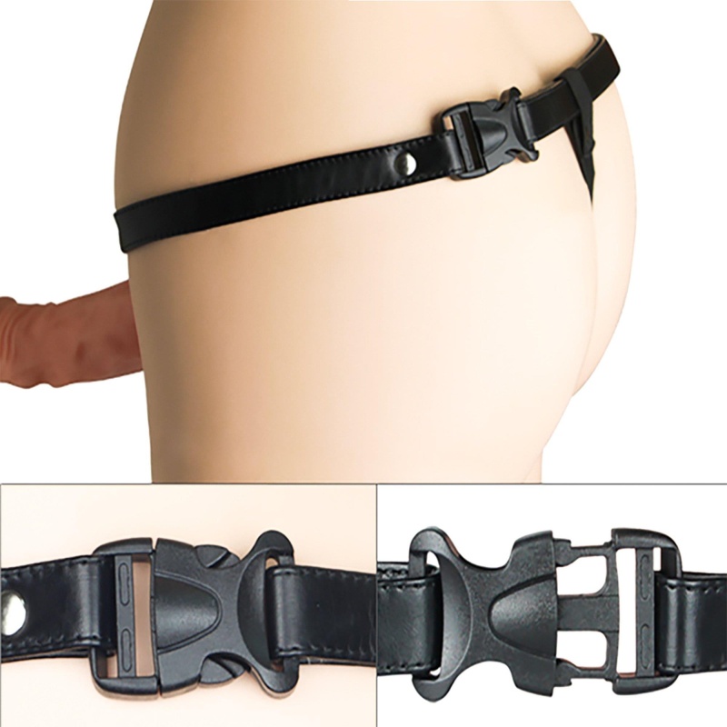 Wibrujący Uniseks Hollow Strap-On 6,5 cala (16,5 cm) Różowy - 8