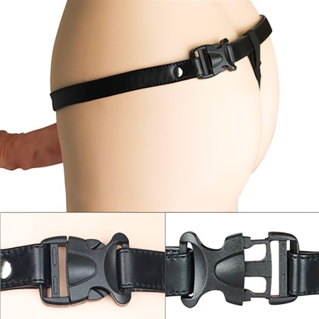 Wibrujący Uniseks Hollow Strap-On 6,5 cala (16,5 cm) Różowy - 8