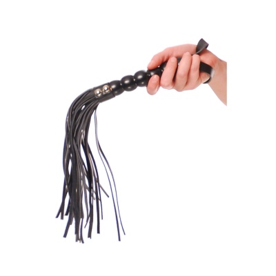 FETISH FANTASY SERIES BEADED CAT-O-NINE TAILS BLACK - 1