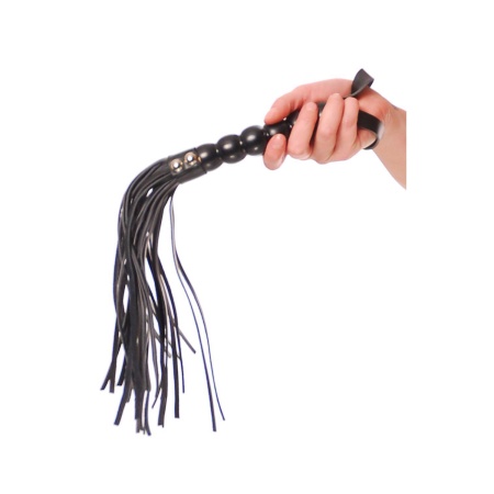FETISH FANTASY SERIES BEADED CAT-O-NINE TAILS BLACK - 1