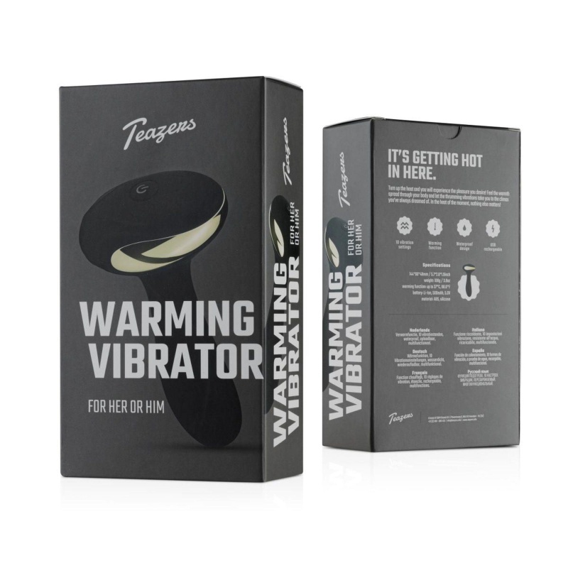 Wibrator analny z podgrzewaniem do 37°C Teazers TEA022 - 10 trybów wibracji, silikon medyczny, długość 14,4 cm - 13
