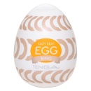 Masturbator Egg Ring Single - jednorazowy rękaw TPE z rowkowanym pierścieniem drażniącym, 7 cm - 1