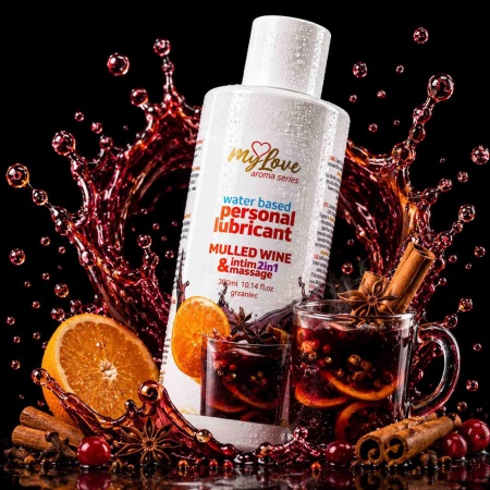 Preparat intymny i do masażu 2w1 MyLove Aroma Series Mulled Wine 300 ml - 4