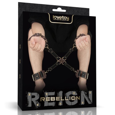 Zestaw do krępowania Hogtie z kolcami vintage – nadgarstki 31,7 cm, kostki 42 cm - 1