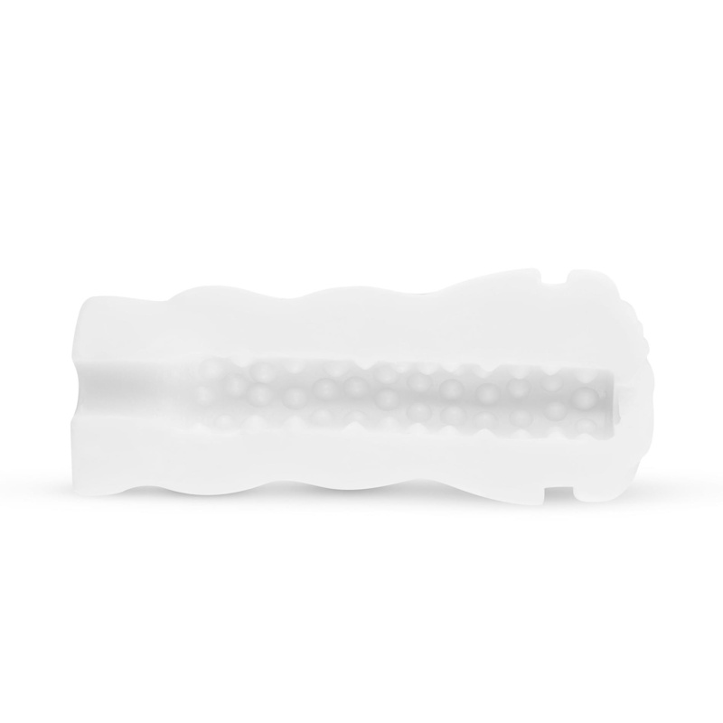 Masturbator Vagina White - kanał TPE z wypustkami, długość całkowita 17 cm, średnica 6 cm - 5