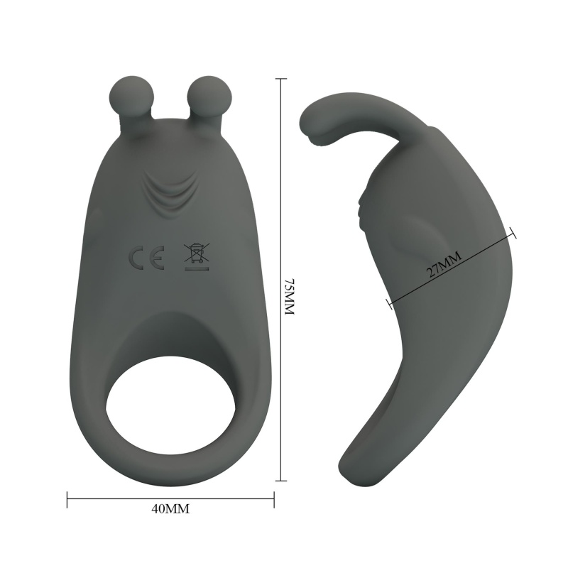 Pierścień erekcyjny Master Ring - 7 programów, stymulator łechtaczki, silikon, średnica ok. 5 cm - 6