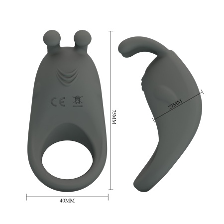 Pierścień erekcyjny Master Ring - 7 programów, stymulator łechtaczki, silikon, średnica ok. 5 cm - 6