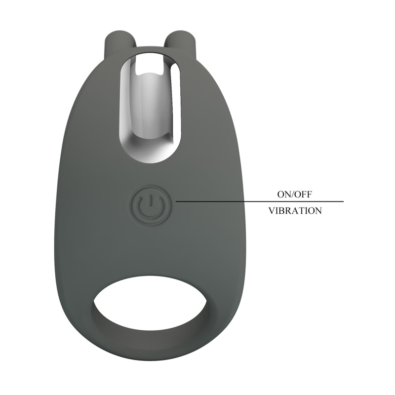 Pierścień erekcyjny Master Ring - 7 programów, stymulator łechtaczki, silikon, średnica ok. 5 cm - 7