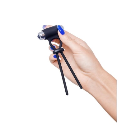 Lasso zaciskowe Jat - silikonowy element uciskowy z regulowaną kompresją i odłączanym wibratorem, 14 cm - 4