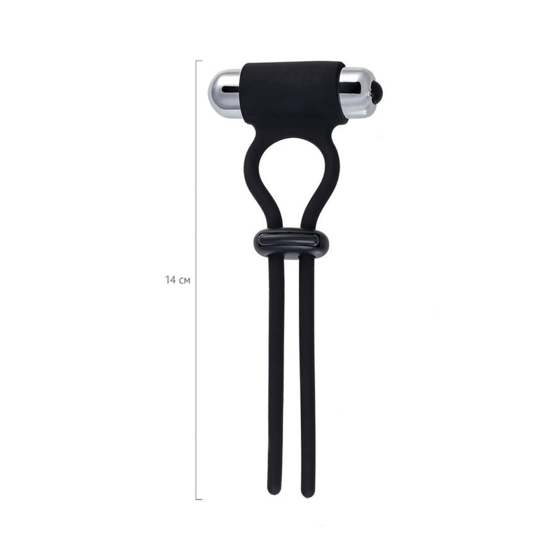 Lasso zaciskowe Jat - silikonowy element uciskowy z regulowaną kompresją i odłączanym wibratorem, 14 cm - 7