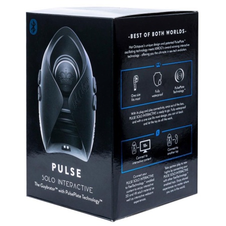 Interaktywny masturbator męski Pulse Solo Interactive z technologią Pulse Plate, 5 trybów, 8 + 1 prędkości, 10,6 × 6,7 × 7,3 cm - 1