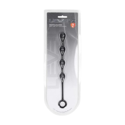 Waterdrop Silicone Anal Balls - S - 20mm - Black - 1 2