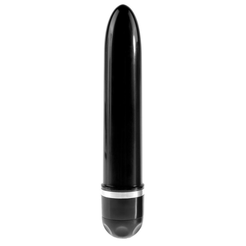 Wibrator King Cock 7" Vibrating Stiffy Light – realistyczna faktura, wyjmowany wibrobullet, wielostopniowa wibracja, 22 cm - 3