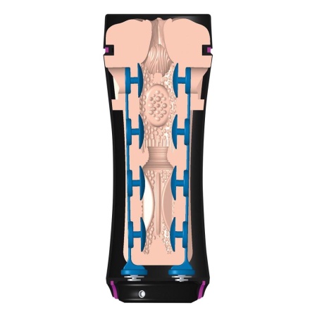 Mystim Opus E Anus – masturbator elektrostymulacyjny z kablem adaptera, kanał 1,0–2,8 cm, długość 21,5 cm - 4