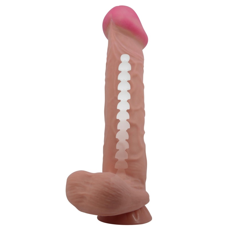 Dildo Sliding Skin z przesuwaną skórą i przyssawką, 26 cm - 2